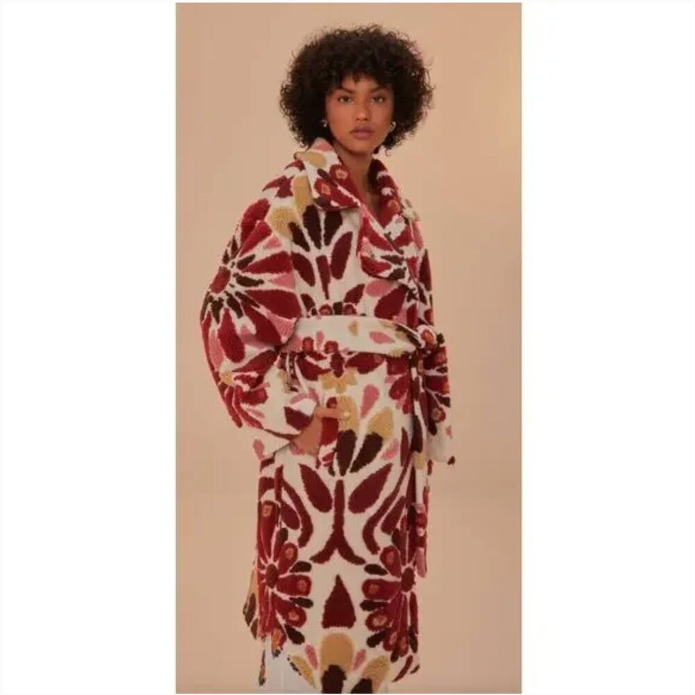 FARM RIO Ainika Flowers Fleece Coat - Picture 3 of 15